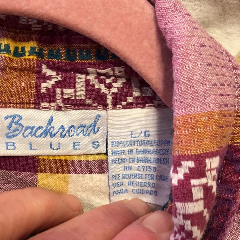 Backroad Blues Button Down Long Sleeve Shirt. Siz… - image 6